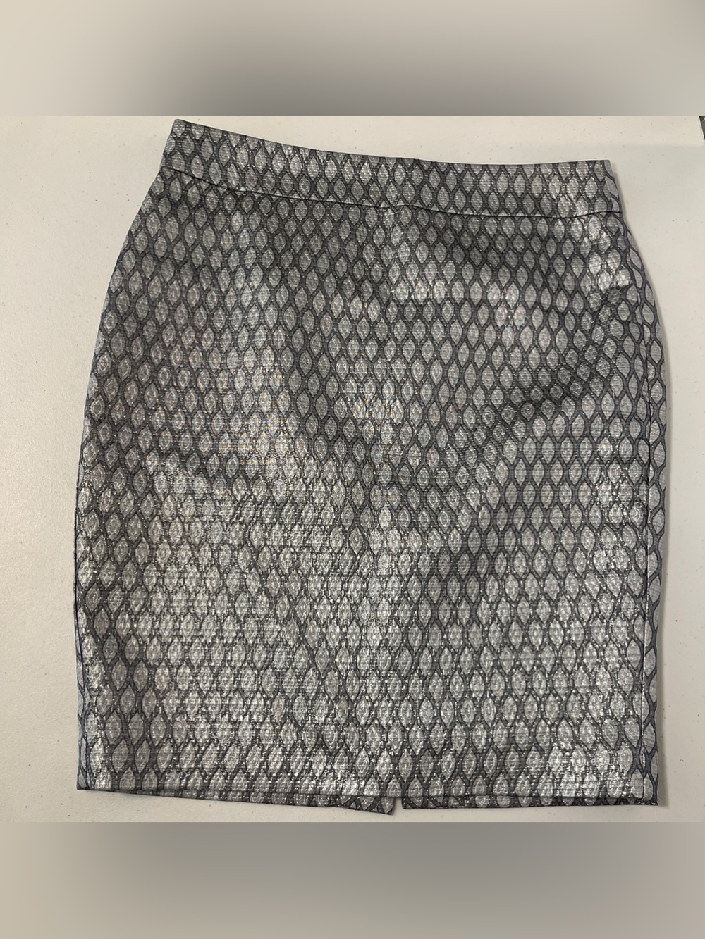 J.CREW Women's Straight Pencil Skirt Grey Metallic Size 12 - EUC